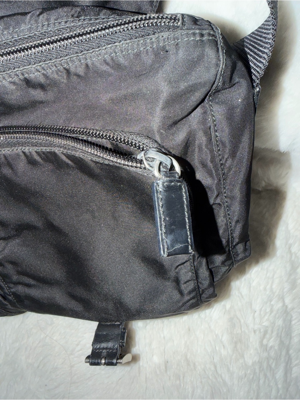 Prada Vintage Black Tessuto Nylon Messenger Bag- GOOD CONDITION - Picture 11 of 16